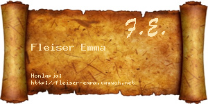 Fleiser Emma névjegykártya